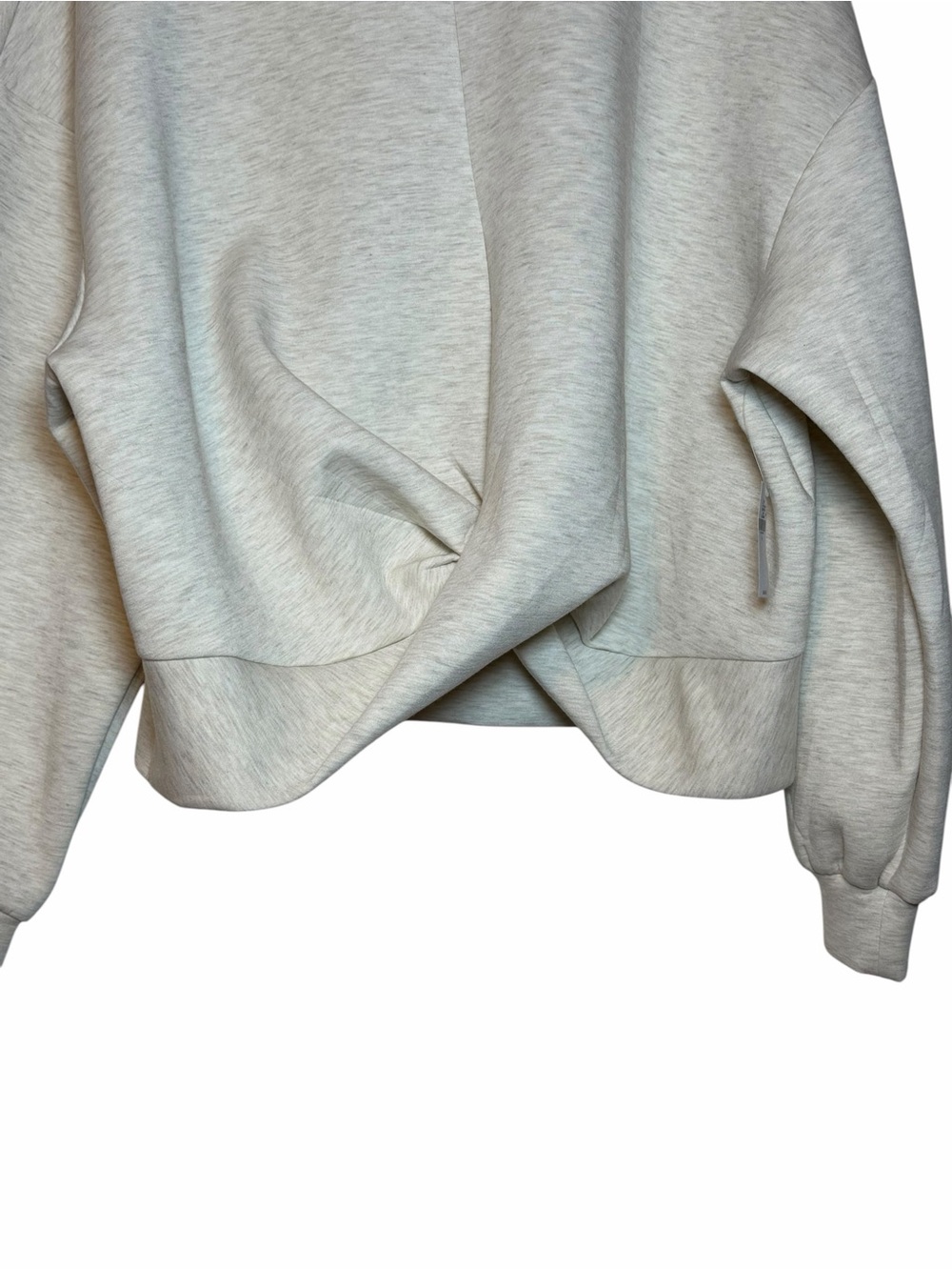 Old Navy Bounce Fleece Twist Front Sweatshirt in oatmeal heather new with tag XL - Picture 6 of 10
